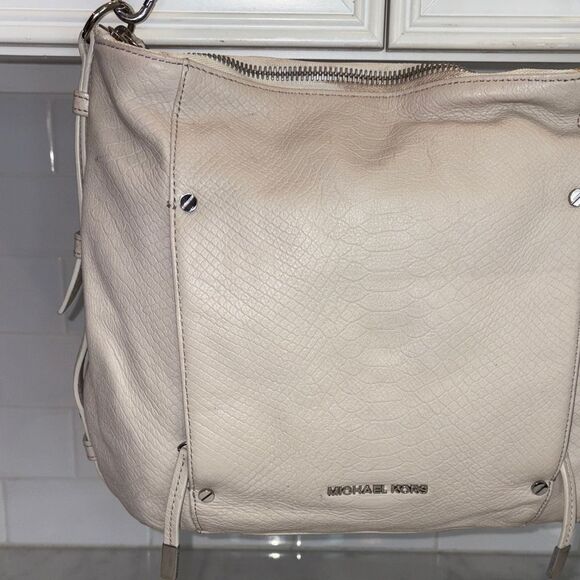 Michael Kors Bag Purse Handbag Leather Snakeskin Embossed Crossbody Shoulder Bag - Picture 2 of 14